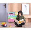 Basicwise 4 Tiered Colorful Lined Kids' Sling Magazine Book Rack QI003460L